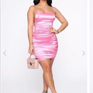 Womens Fashion Nova pink dress, Sz M